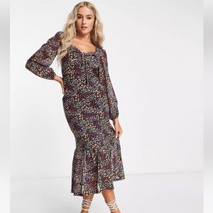 Asos floral midi dress